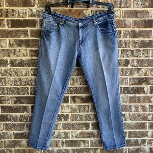 Cosmos Womens Mid Rise Straight Leg Slim Fit Jeans